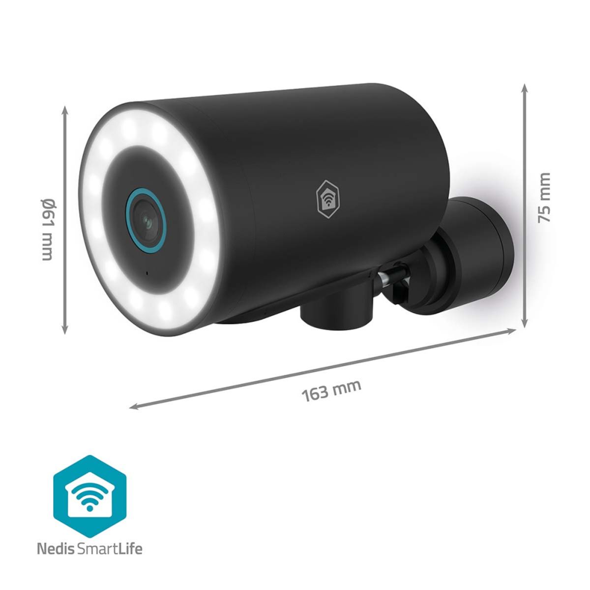 Utendørs kamera - Sikkerhetskamera - Nattsyn - Søkelys - Bevegelsessensor - IP65 - 4K / 3840x2160