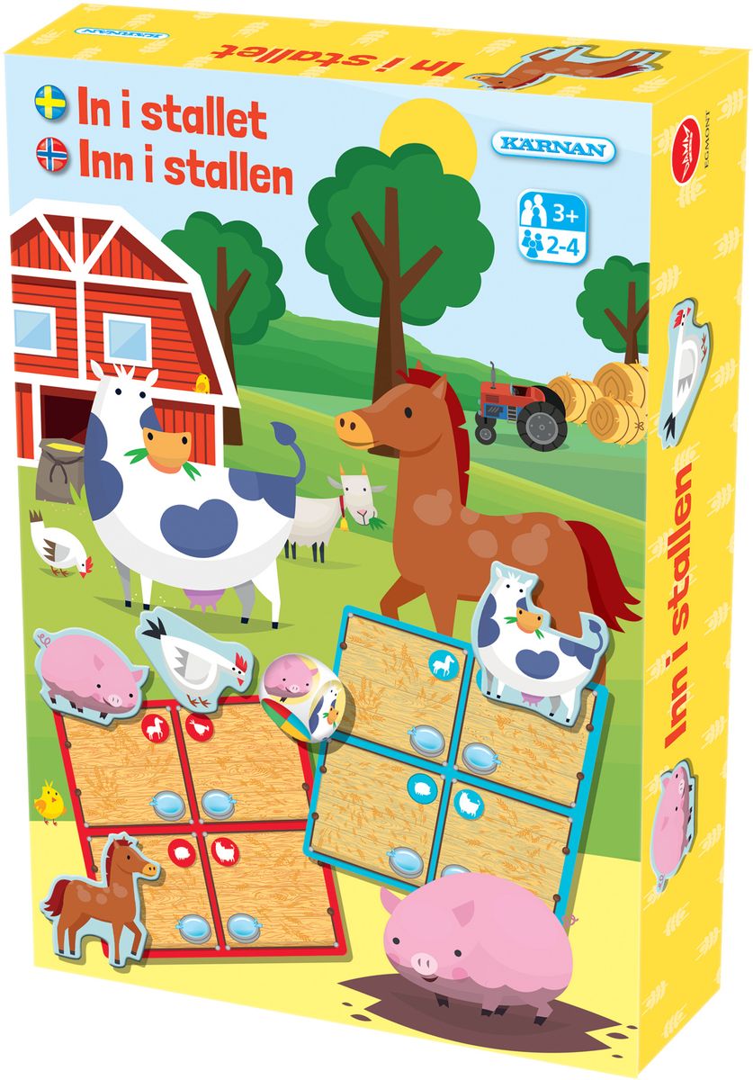 Barnespill inn i Stallen - Hestespill - Lek og Lær Spill Fra 3 år