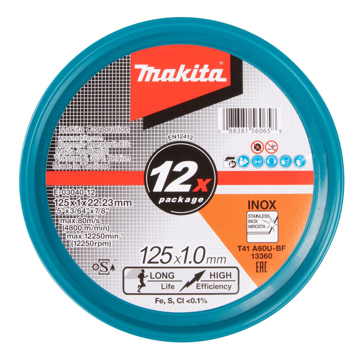 Makita Kappeskive 125 mm A60U 12 stk. E-03040-12