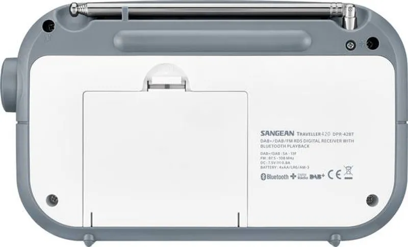 DAB+ Radio Sangean DPR42 - Bluetooth - Hvit og Grå