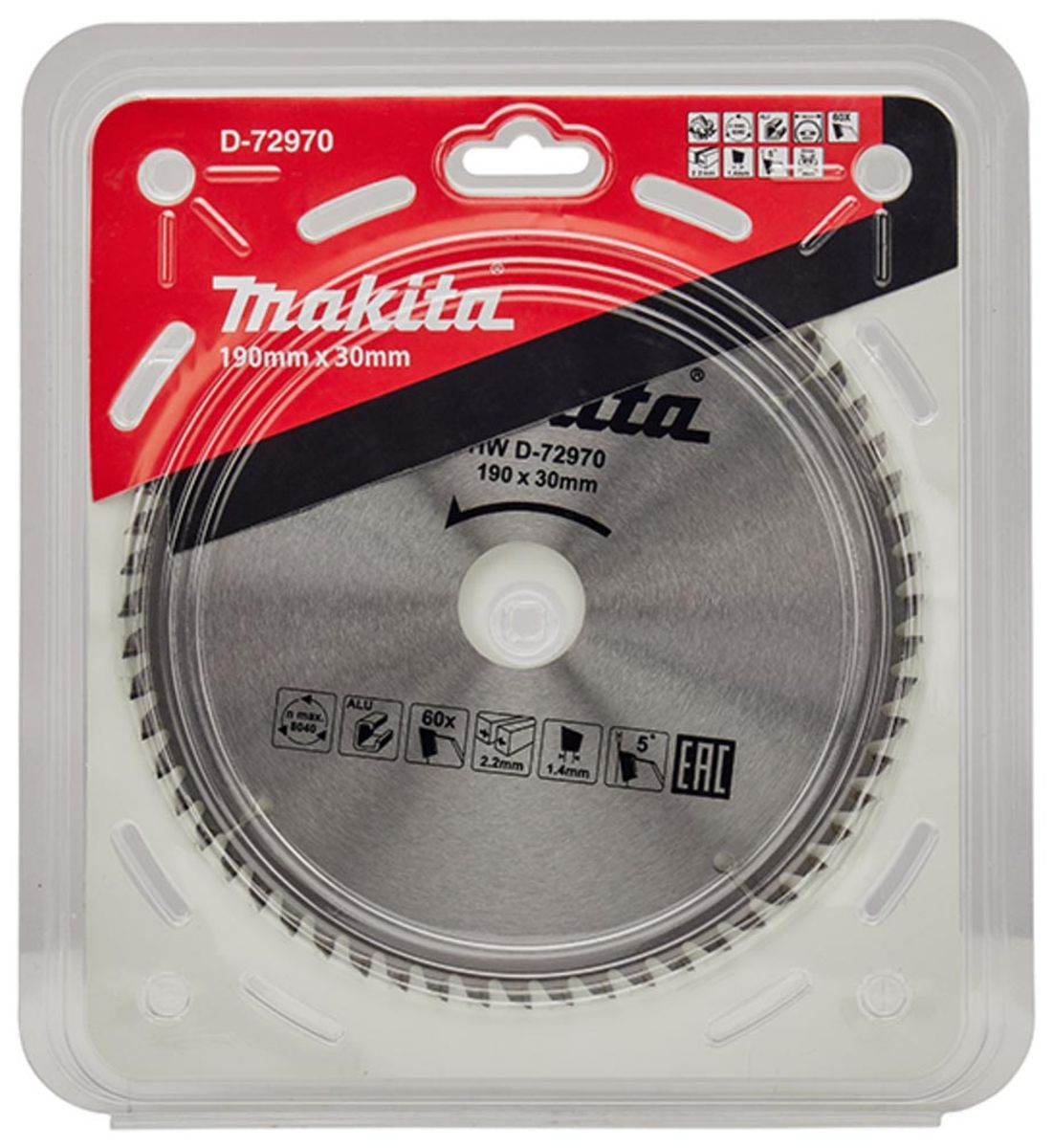Makita Sirkelsagblad 190 mm Aluminium D-72970