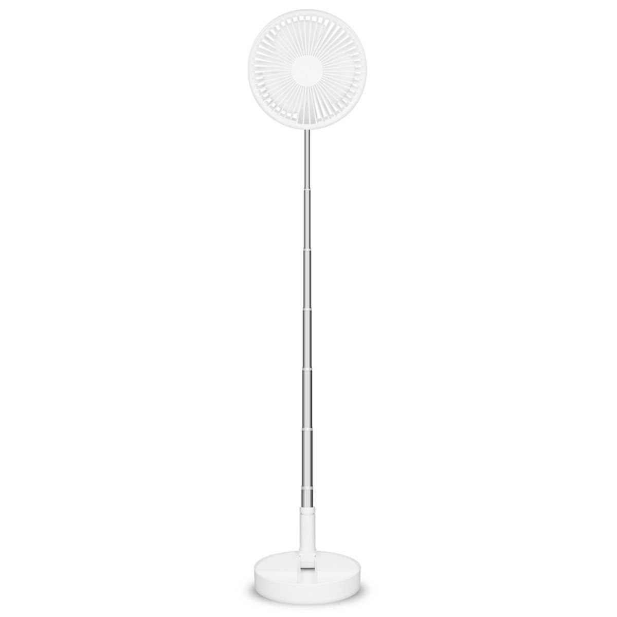 Bordvifte - Bærbar vifte - Pidestallvifte - 20 cm diameter - oppladbar - Lang driftstid