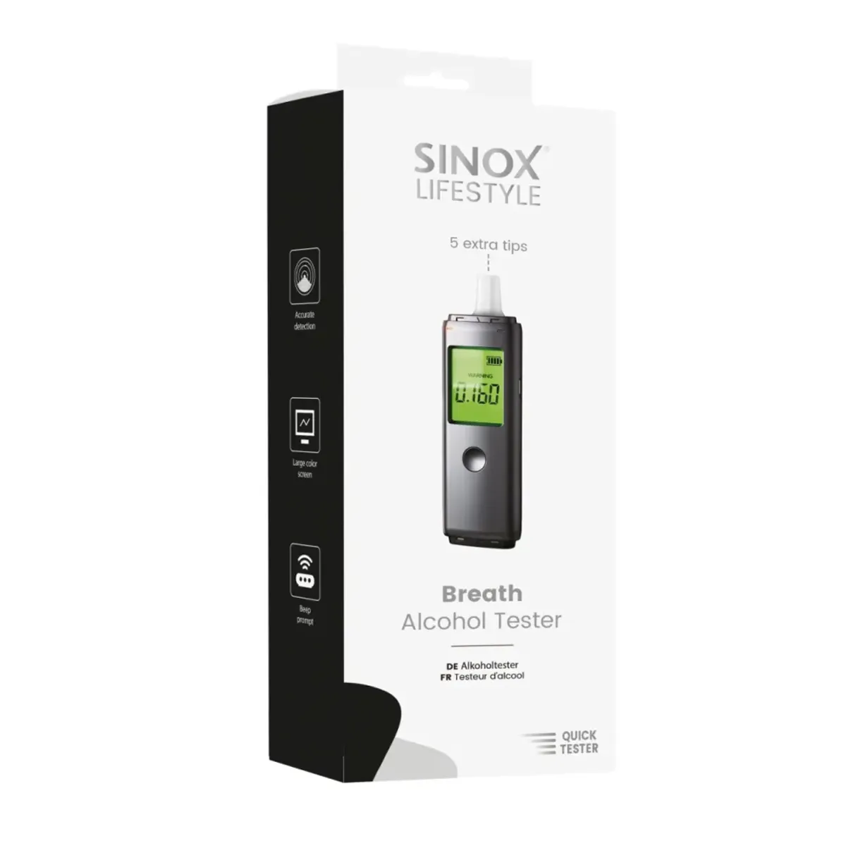 Alkotester - Promillemåler, Promilletest - Sinox Digital med 5 Munnstykker