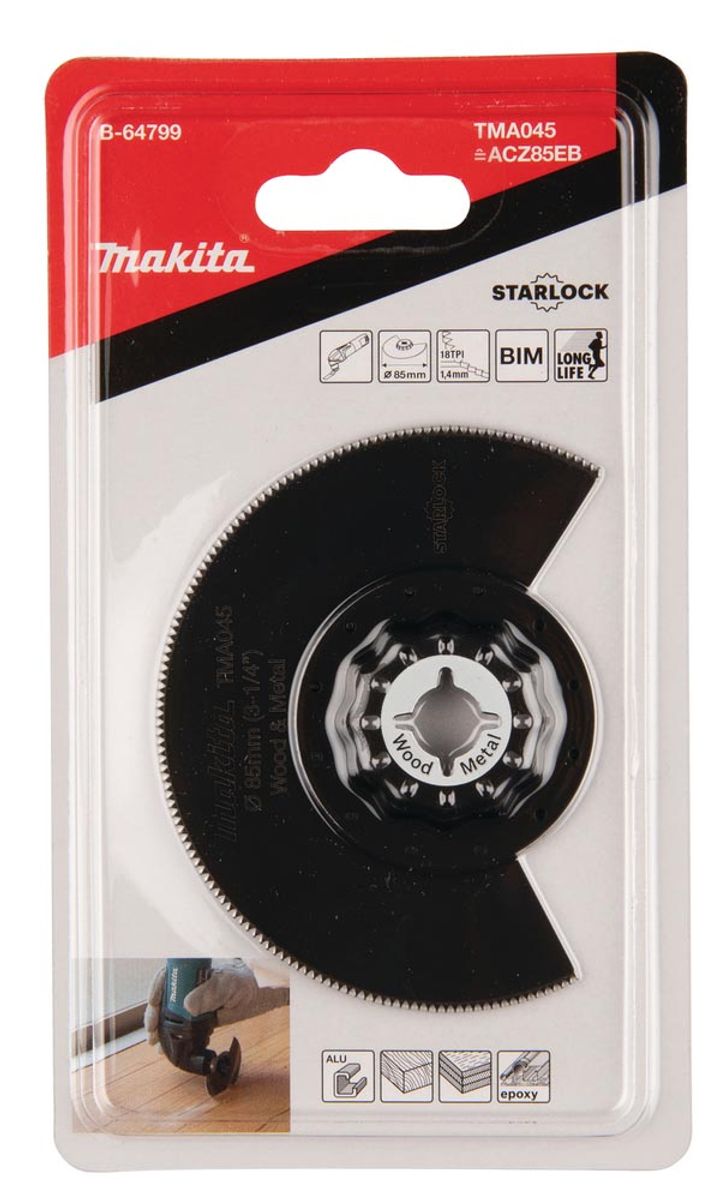 Makita Segmentsagblad 85 mm BiM Starlock Tre/ Metall B-64799