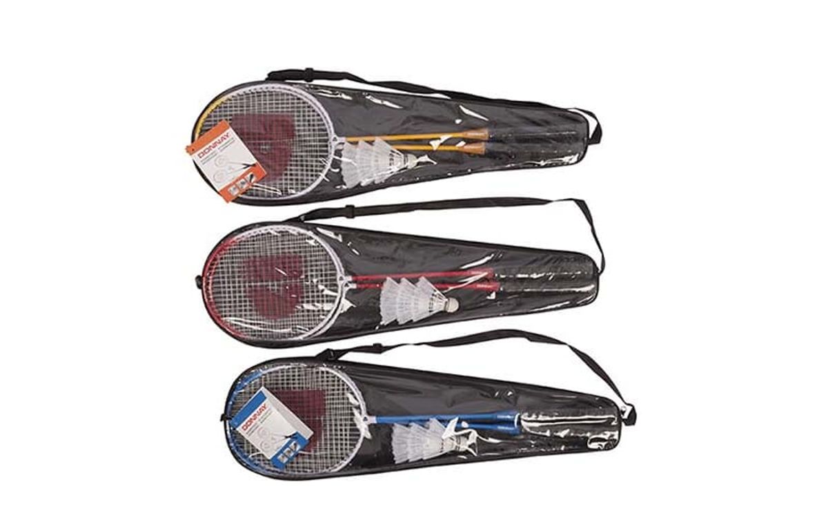 Badmintonsett - Deluxe - 2 Racketer og 3 baller i Bæreveske