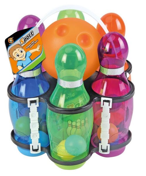 Hovedbilde Bowlingsett i Plast Med 6 Kjegler Og 1 Kule - Kan ...