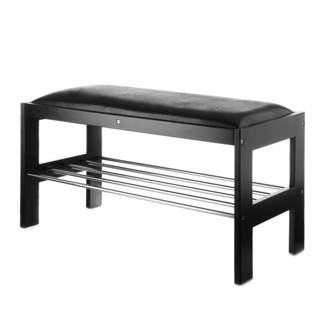 Hovedbilde Skohylle med Benk og PU-Sete 80x35x40 cm – ...